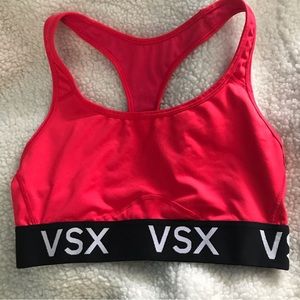 Victoria's Secret VSX The Player Racerback Sports Bra Neon Red
